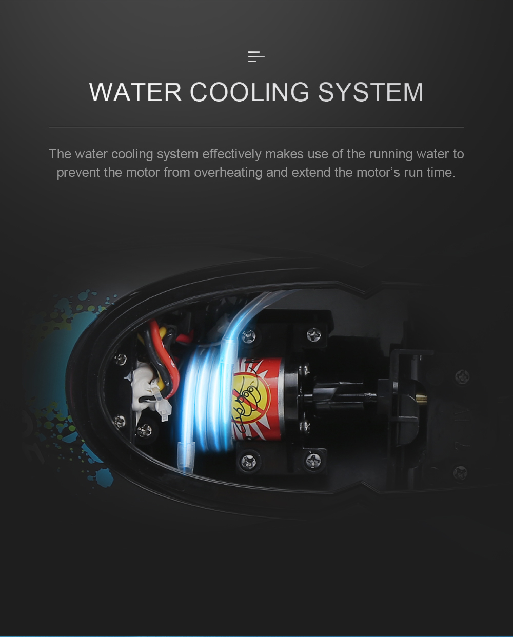 JJRC S2 Waterproof Turnover Reset Water Cooling High Speed 25km/h RC Boat