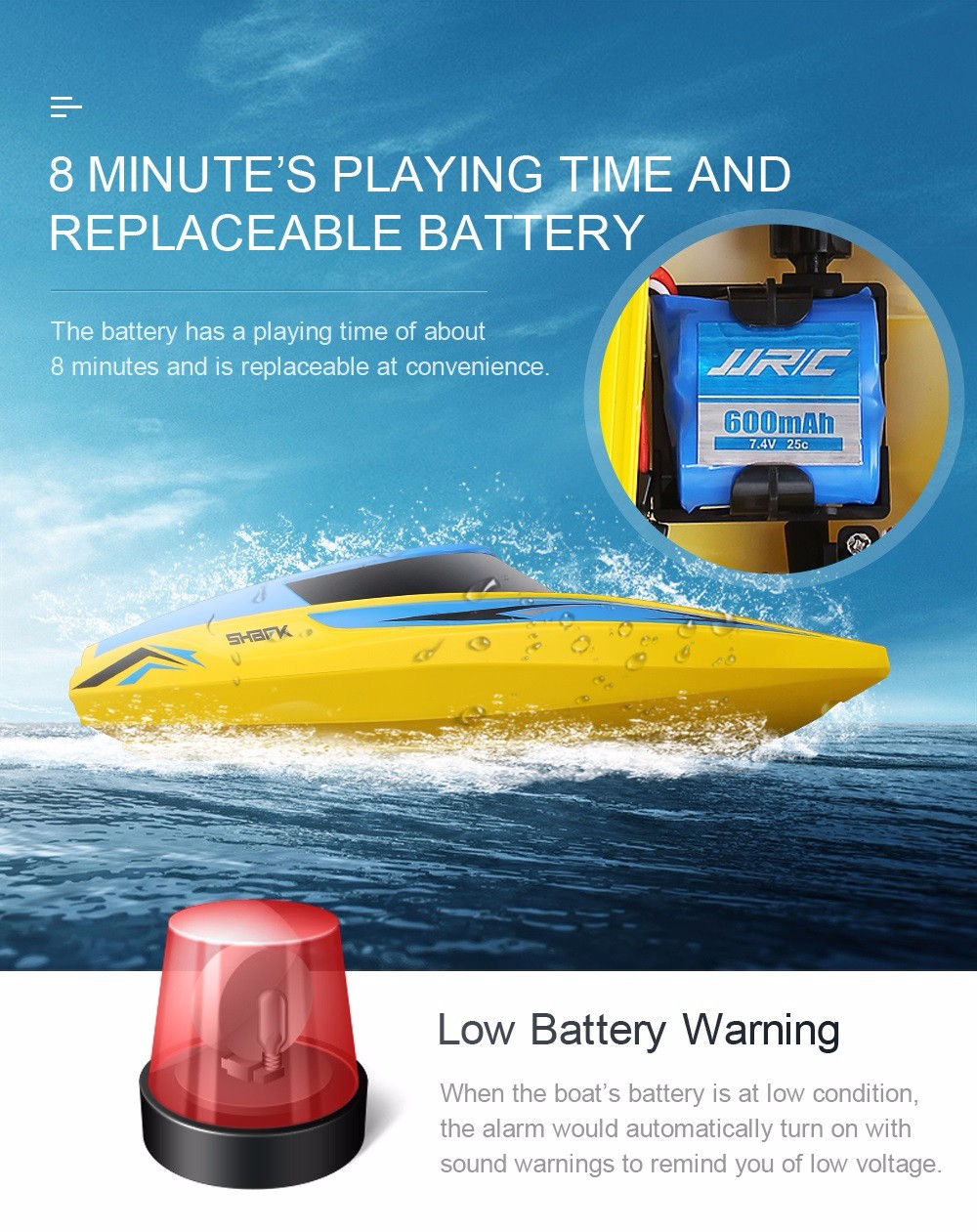 JJRC S3 Waterproof Turnover Reset Water Cooling High Speed 25km/h RC Boat JJRC S3 Waterproof Turnover Reset Water Cooling High Speed 25km/h RC Boat