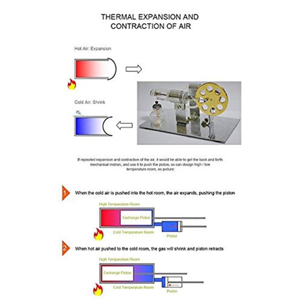 DIY Stirling Engine Steam Machine Model Children Learning Education Toys