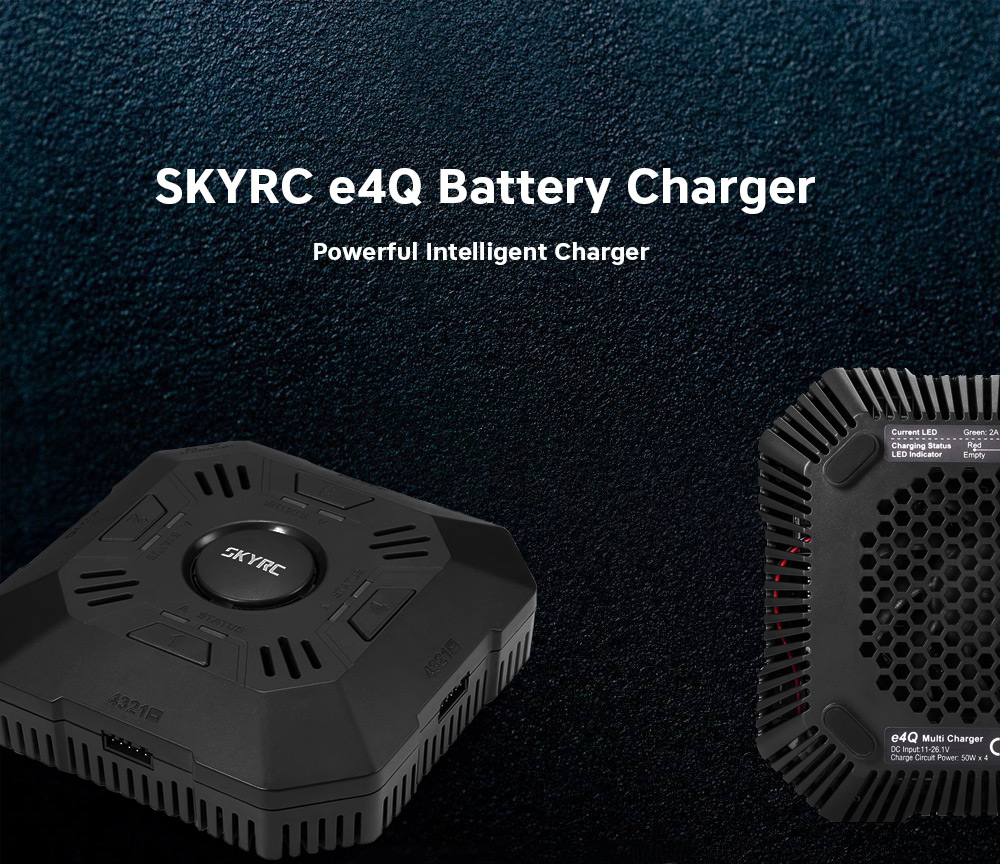 SKYRC e4Q 4 Channel DC Multi Charger 5A 2 - 4S LiPo SKYRC e4Q 4 Channel DC Multi Charger 5A 2 - 4S LiPo