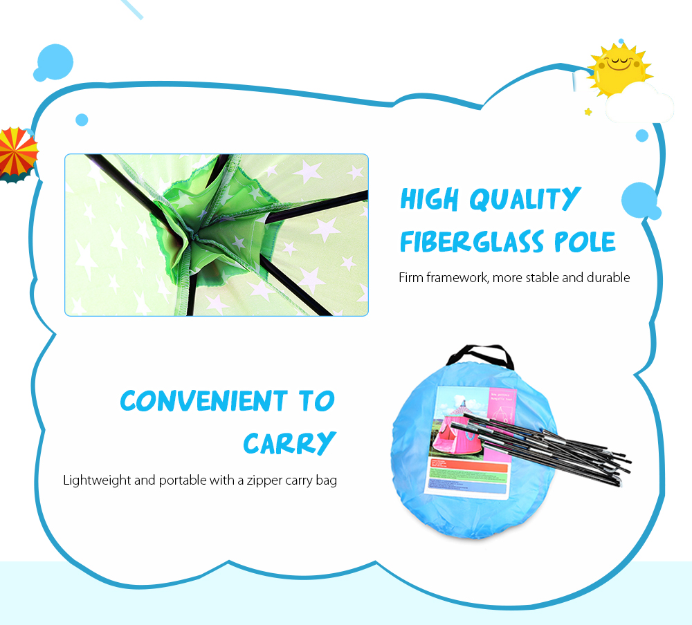 Foldable Princess Castle Kids Play Tent Indoor / Outdoor Use Foldable Princess Castle Kids Play Tent Indoor / Outdoor Use