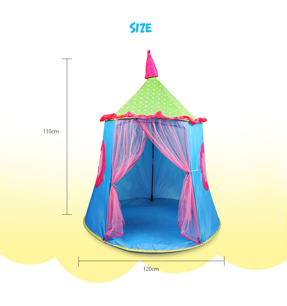 Foldable Princess Castle Kids Play Tent Indoor / Outdoor Use