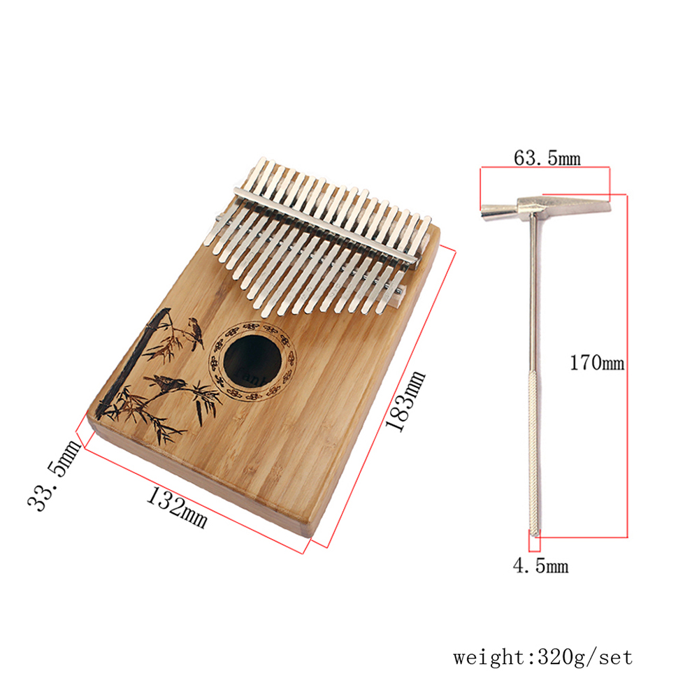 17 Key Bamboo Kalimba Finger Thumb Piano Mbira Gift Craft 17 Key Bamboo Kalimba Finger Thumb Piano Mbira Gift Craft