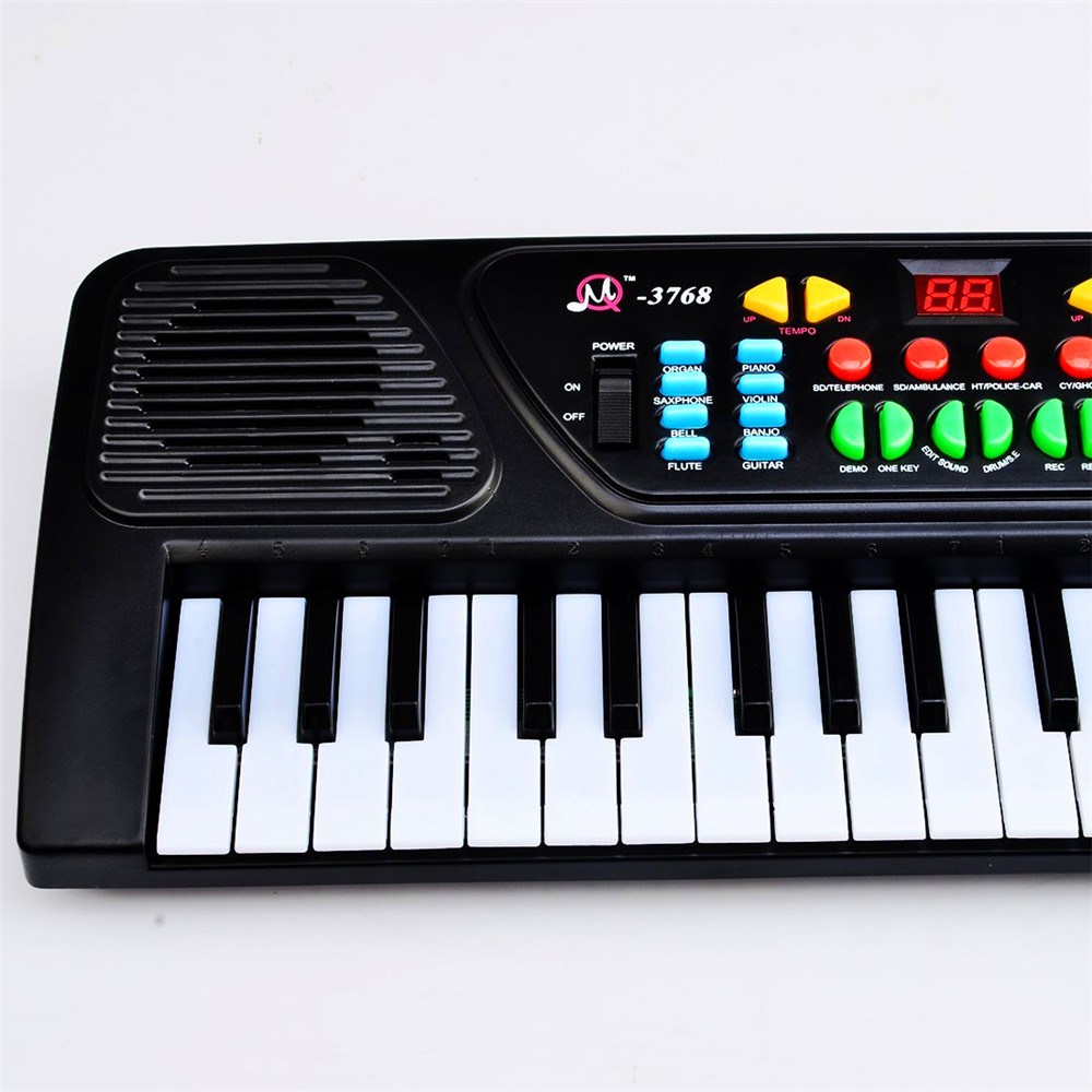 Electronic Organ Musical Keyboard Toy 37 Key Kids Piano with Microphone