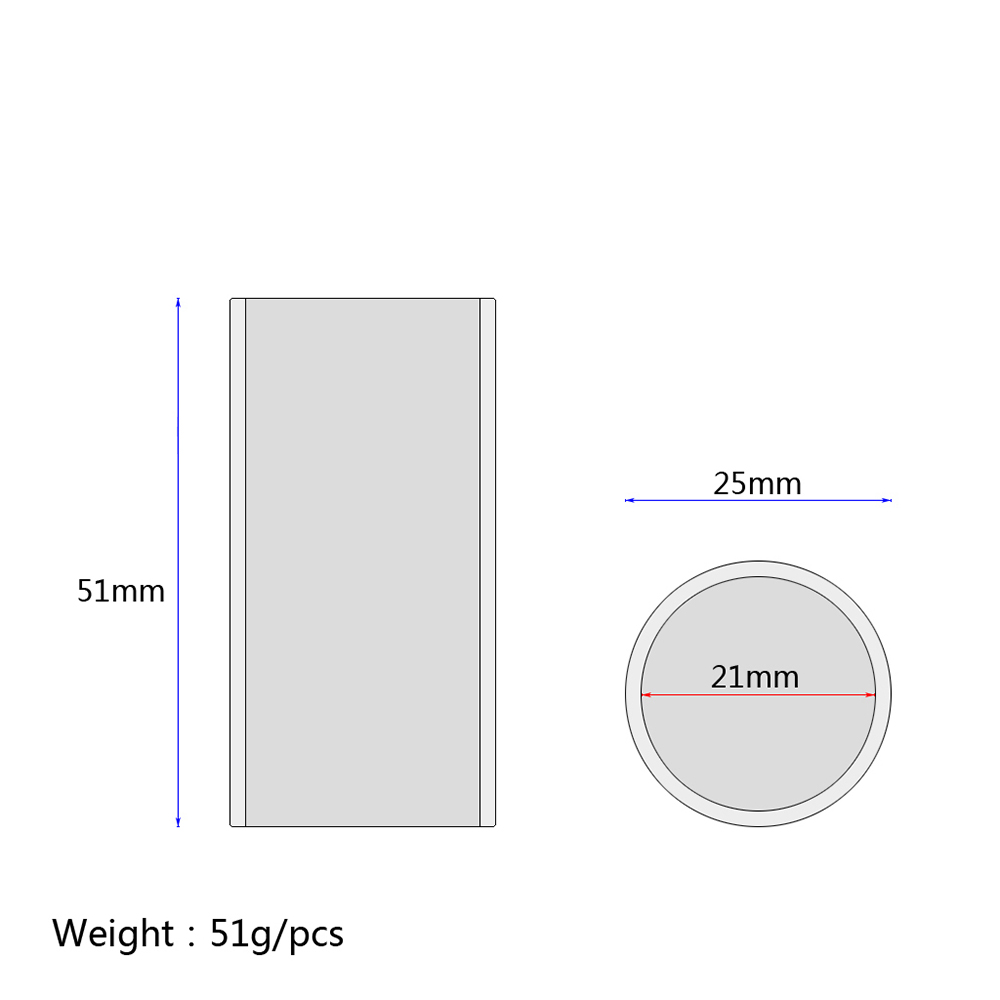 Steel Guitar Slide Length 51mm Stainless Slider