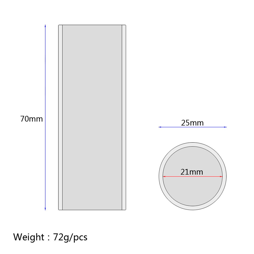 Steel Guitar Slide Length 70mm Stainless Slider