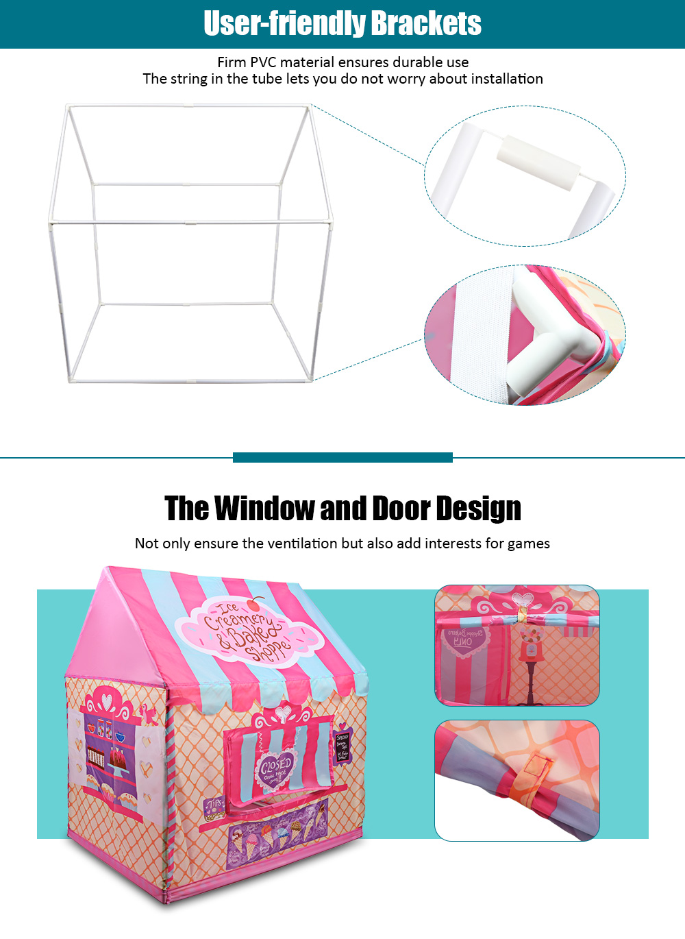 Interesting Kids Gaming Tent Polyester PVC Bracket Interesting Kids Gaming Tent Polyester PVC Bracket