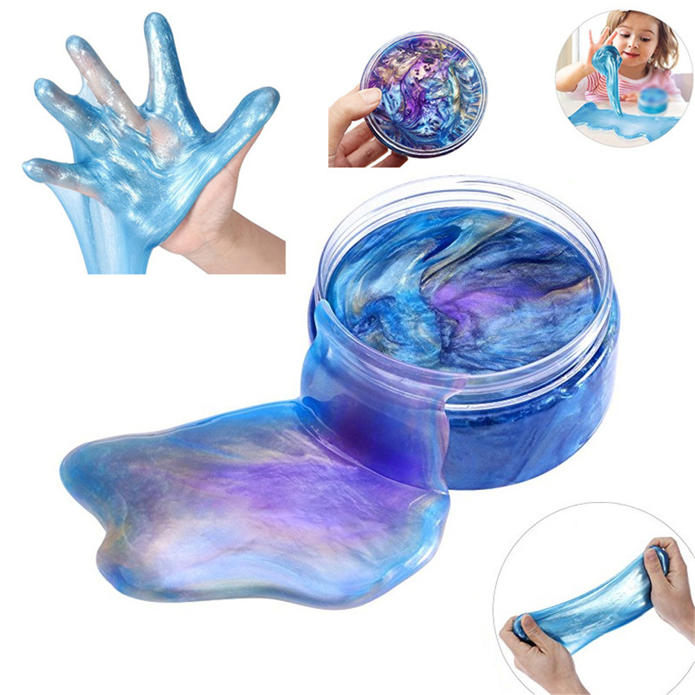 Jumbo Galaxy Satisfying Fluffy Scented Stress Relief Sludge Toy for Kids
