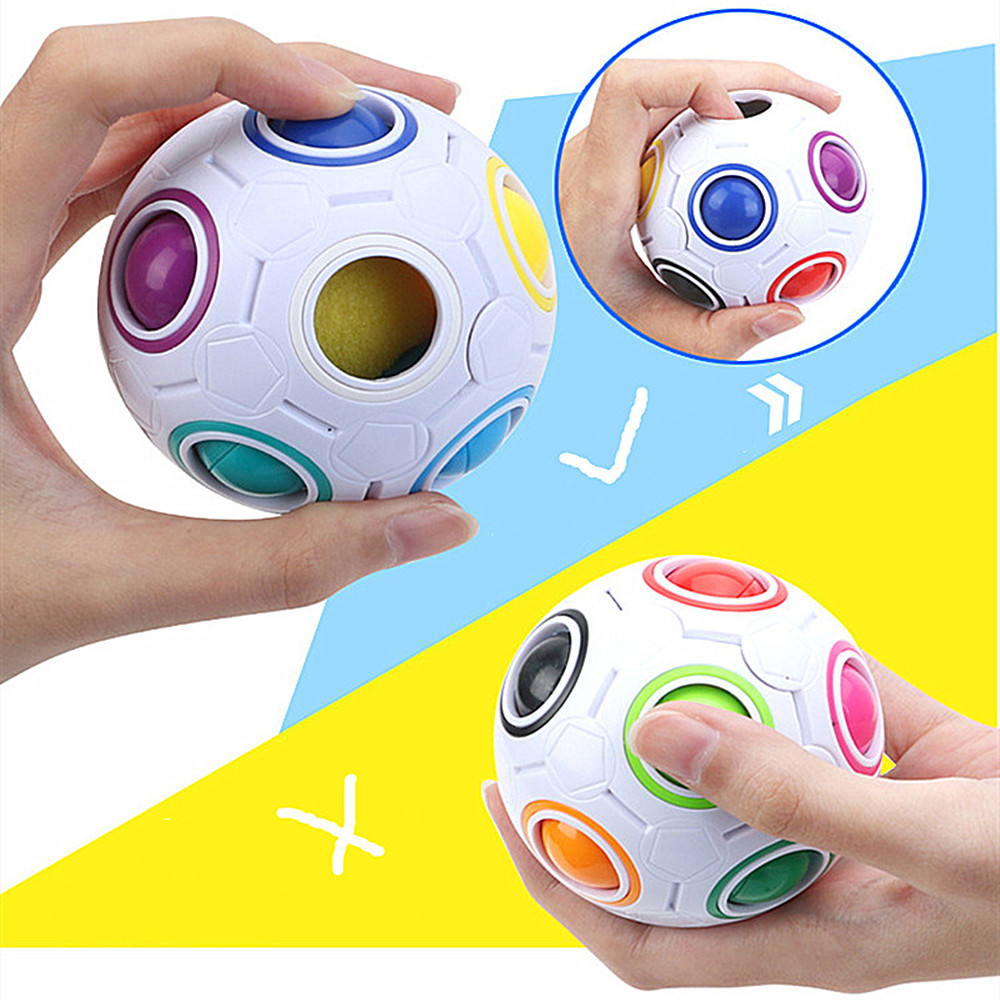 Football Cube Magic Rainbow Ball Puzzle Relief Toys