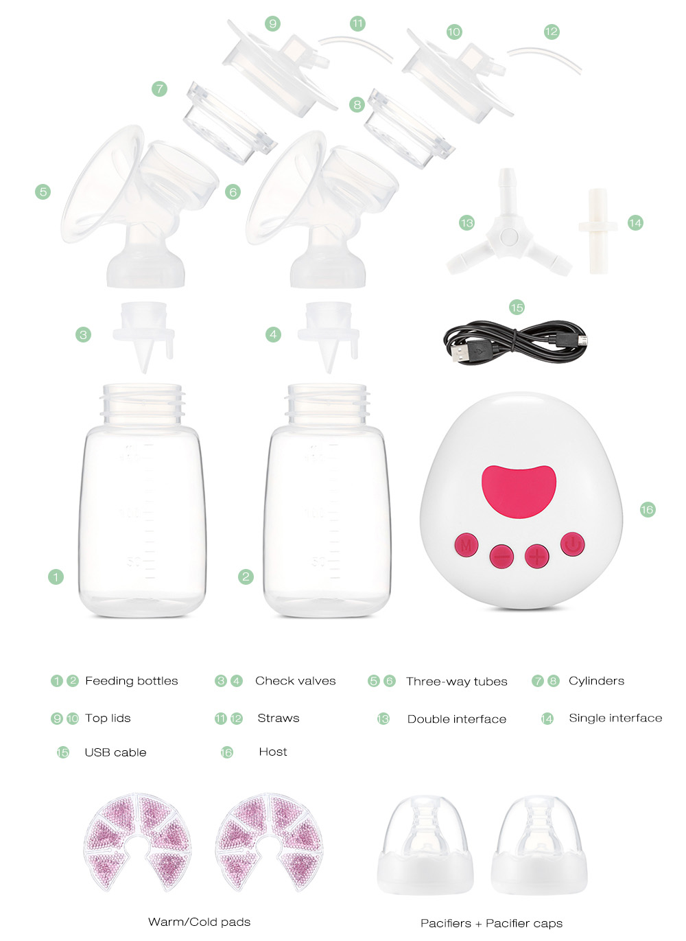 RealBubee RBX - 8025 - 2 BPA Free Breastfeeding Double Electric Breast Pumps RealBubee RBX - 8025 - 2 BPA Free Breastfeeding Double Electric Breast Pumps