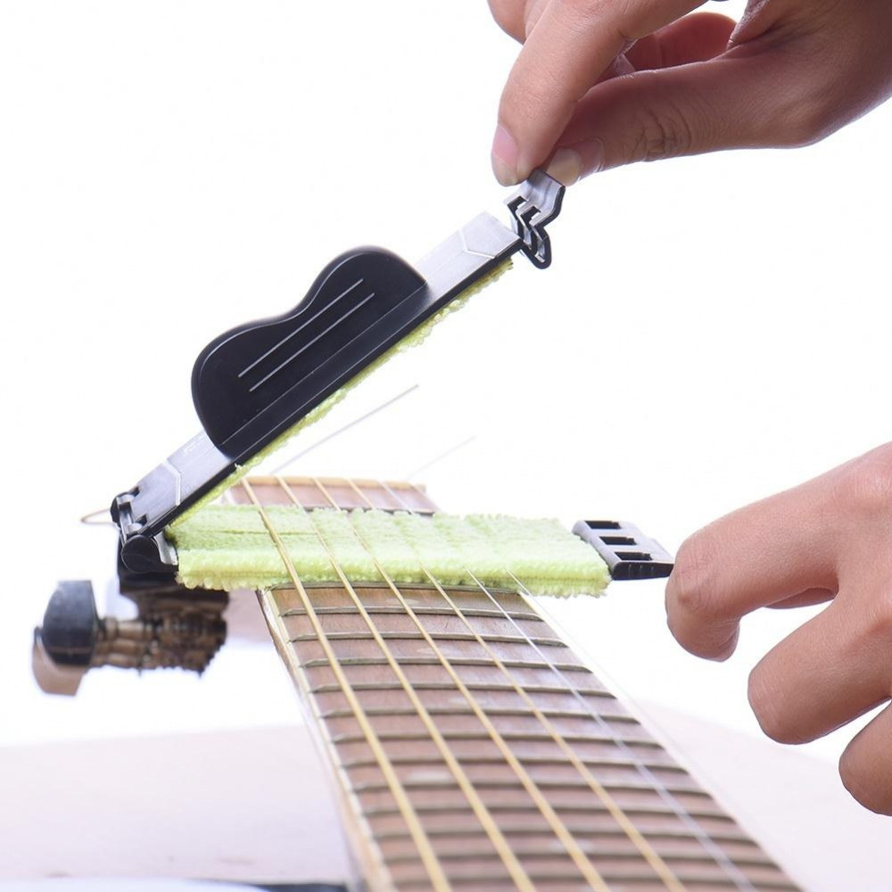 Electric Guitar Bass Strings Cleaning Tool Scrubber Rub Fretboard Cleaner Care