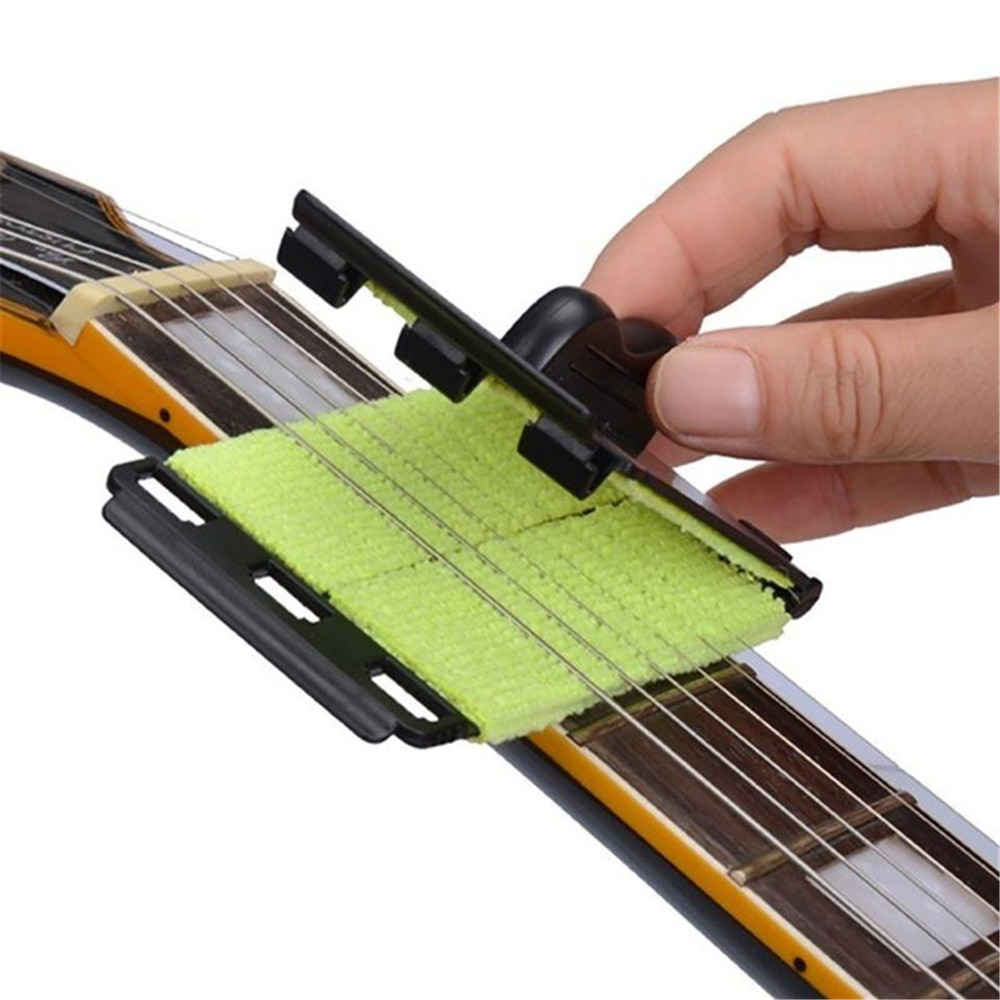 Electric Guitar Bass Strings Cleaning Tool Scrubber Rub Fretboard Cleaner Care