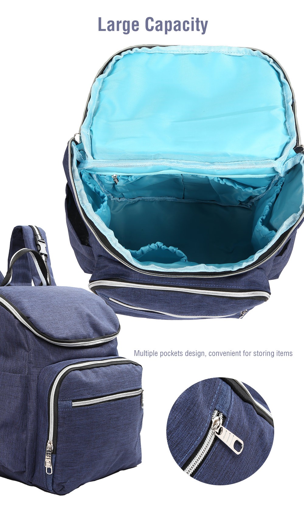 Large Capacity Mummy Maternity Nappy Bag Travel Nursing Backpack