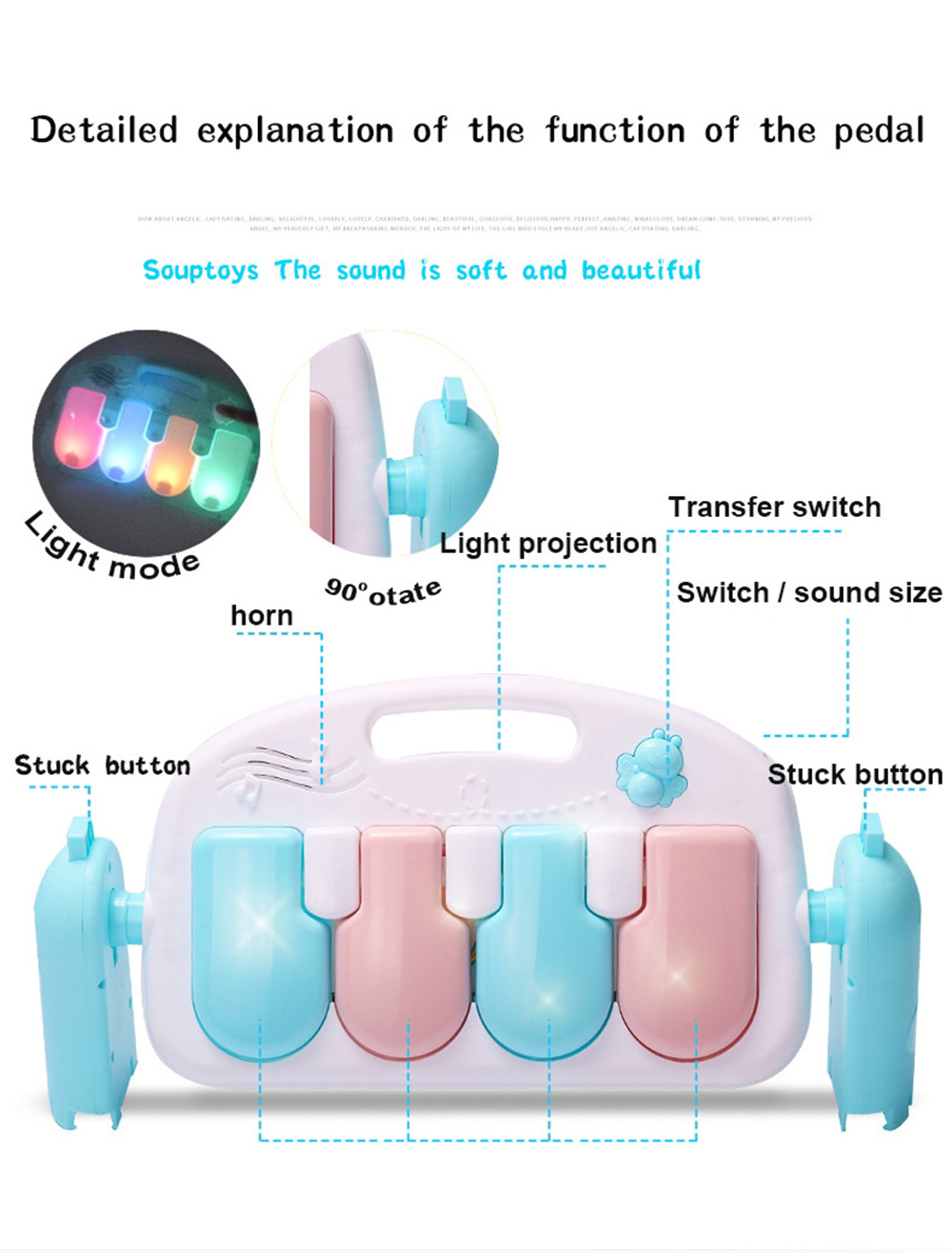 Baby Fitness Play Lay Mat Piano Rack Music Game Blanket Mirror Hanging Toy Baby Fitness Play Lay Mat Piano Rack Music Game Blanket Mirror Hanging Toy