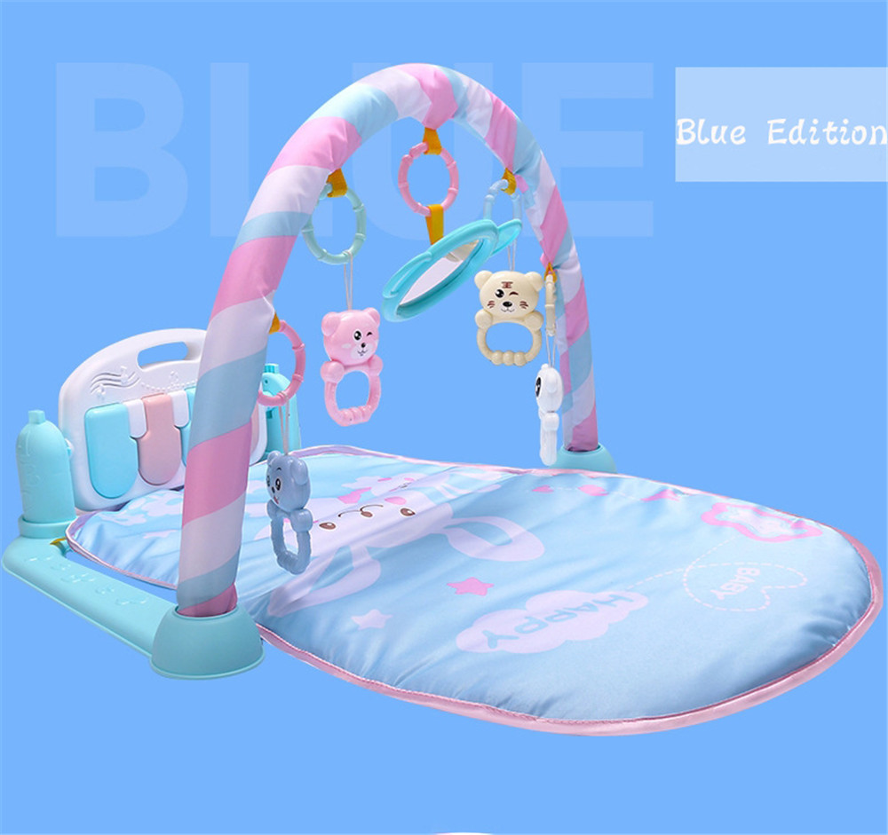 Baby Fitness Play Lay Mat Piano Rack Music Game Blanket Mirror Hanging Toy