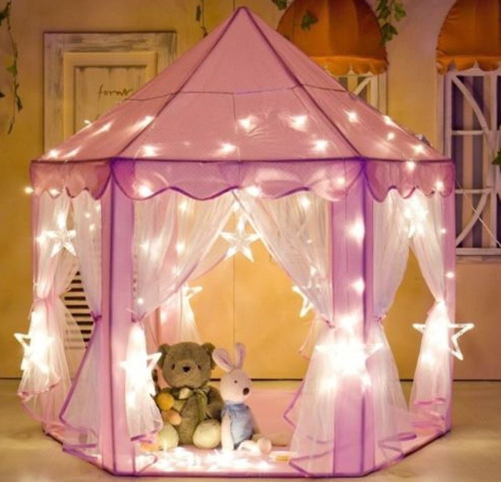 Portable Princess Castle Fairy House Indoor Outdoor Playhouse Beach Tent