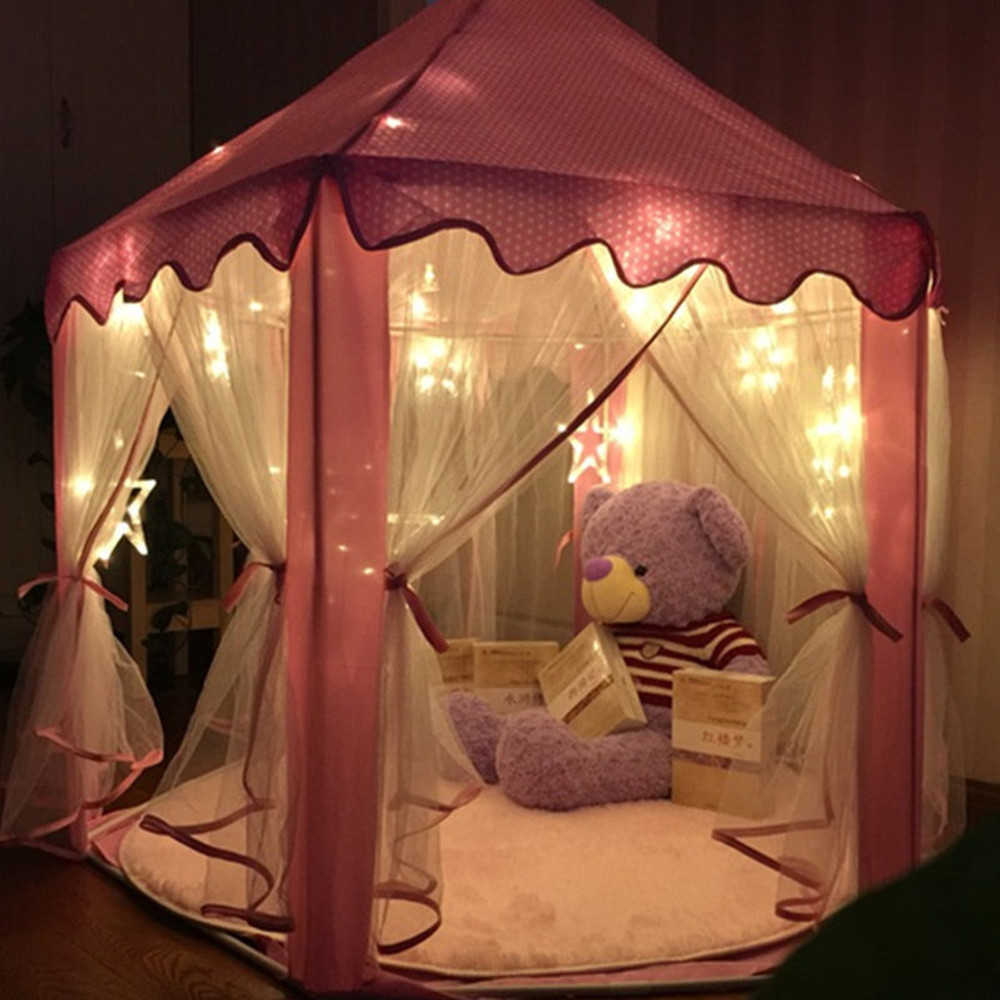 Portable Princess Castle Fairy House Indoor Outdoor Playhouse Beach Tent