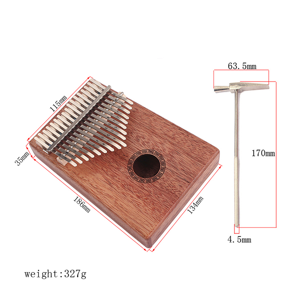 Homeland 17 Key Finger Kalimba Thumb Piano Pocket Size for Beginners