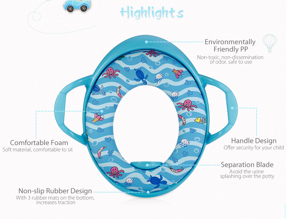 Bethbear Soft Training Potty Seat with Handles / Splash Guard for Boys / Girls Bethbear Soft Training Potty Seat with Handles / Splash Guard for Boys / Girls