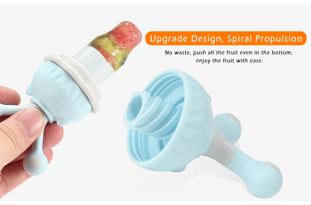 Baby Rotation Push Type Nipple Infant Bite Chew Training Device Fruit Filter