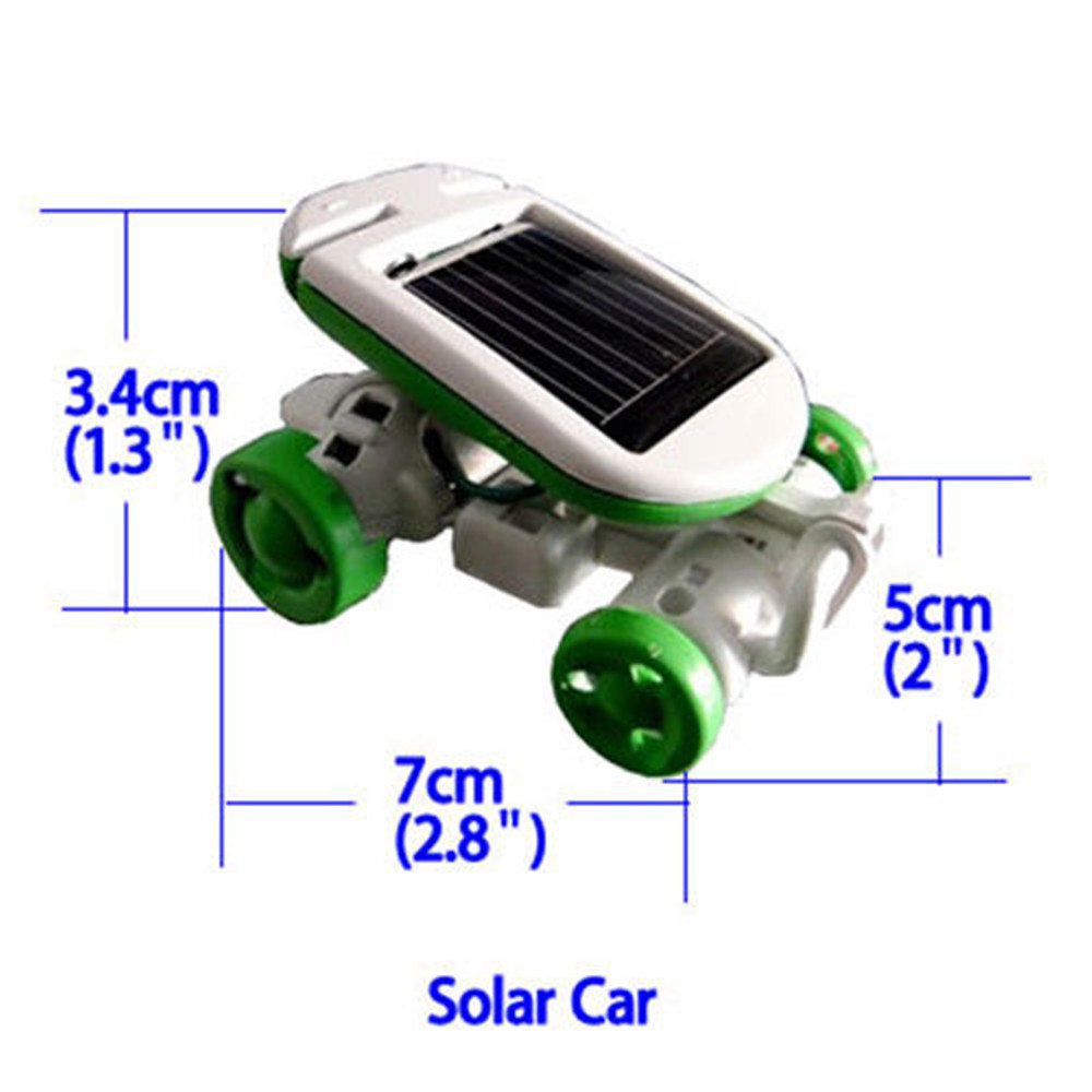6 in 1 Solar Power DIY Toy Robots Helicopter Plane Educational Children Gift
