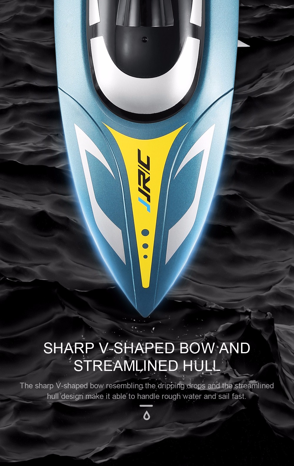 JJRC S4 Spectre Waterproof WiFi FPV RC Boat Support VR 720P HD Camera 20 - 25km/h Capsize Recovery