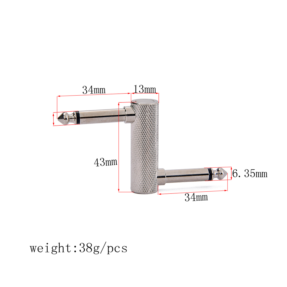 Z Shape Guitar Bass Effect Pedal Connector 1/4 inch Plug