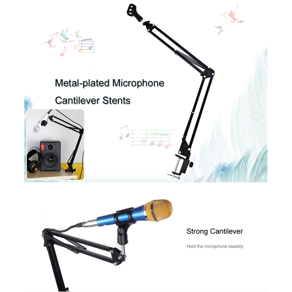 Professional Studio Adjustable Boom Microphone Holder Steel Scissor Arm Stand Professional Studio Adjustable Boom Microphone Holder Steel Scissor Arm Stand