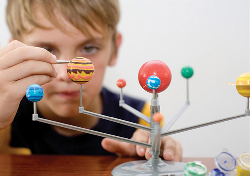 Educational Assembles Nine Planets Science Experiment Children Toy Sets