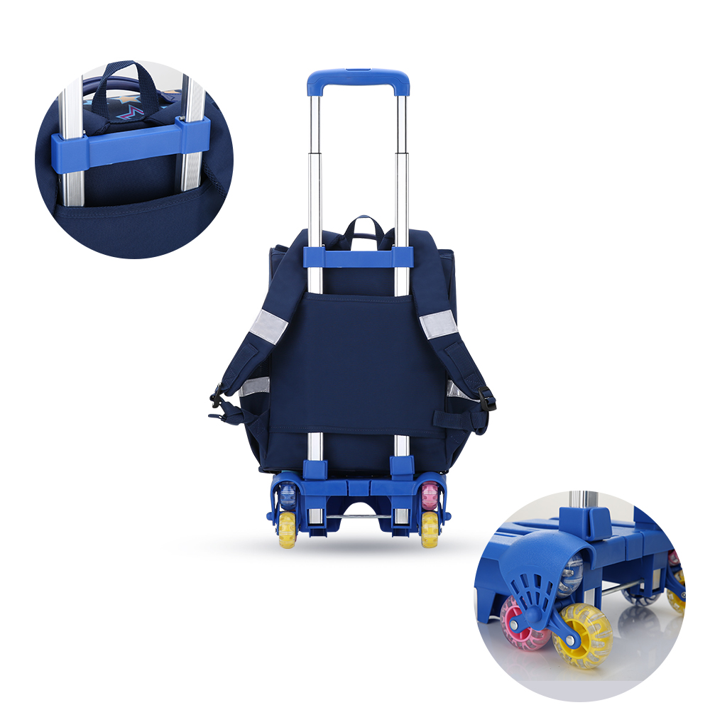 OIWAS Child Wheeled Backpack Waterproof Rolling School Pack Travel Suitcase