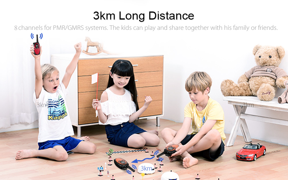 2pcs XF - 638 8 Channel Travel Handheld Walkie Talkie Kids Portable 2 Way Transceiver