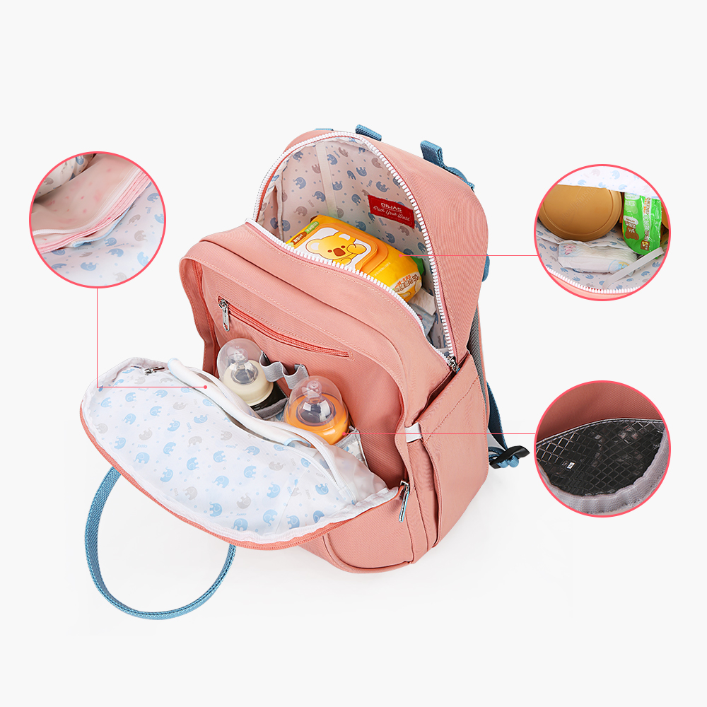 Oiwas Mommy Backpack 12.3L Large Capacity Waterproof Diaper Nappy Bag Handbag