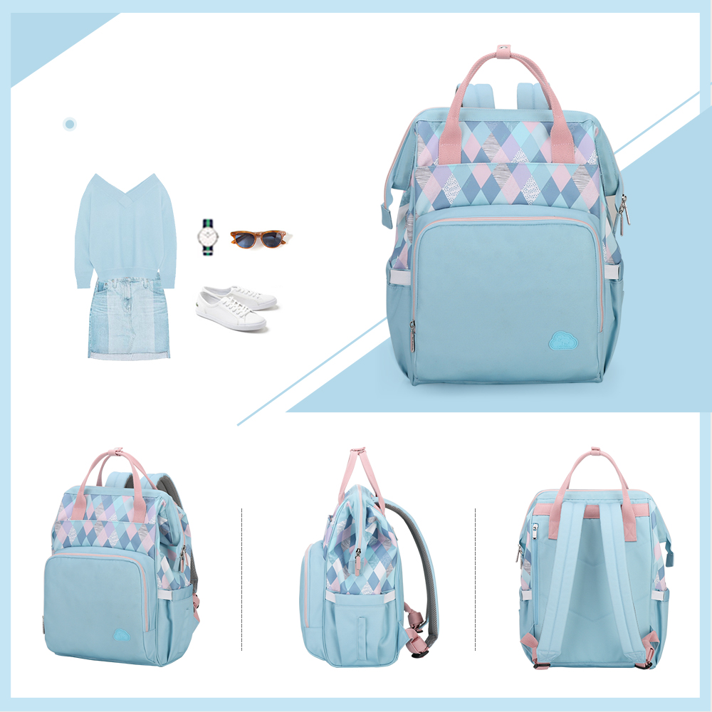 Oiwas Mommy Backpack 18.3L Large Capacity Waterproof Diaper Nappy Bag Handbag Oiwas Mommy Backpack 18.3L Large Capacity Waterproof Diaper Nappy Bag Handbag