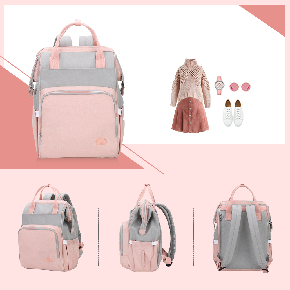Oiwas Mommy Backpack 18.3L Large Capacity Waterproof Diaper Nappy Bag Handbag Oiwas Mommy Backpack 18.3L Large Capacity Waterproof Diaper Nappy Bag Handbag
