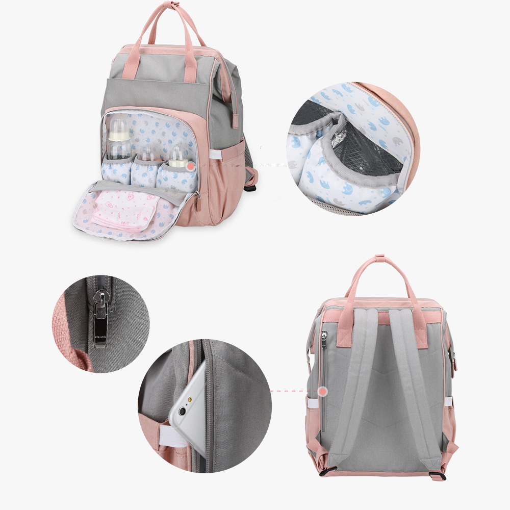 Oiwas Mommy Backpack 18.3L Large Capacity Waterproof Diaper Nappy Bag Handbag Oiwas Mommy Backpack 18.3L Large Capacity Waterproof Diaper Nappy Bag Handbag