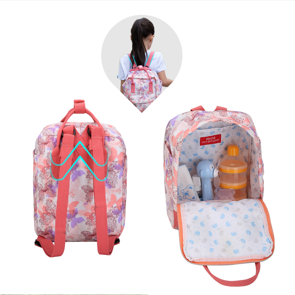 Oiwas Mommy Backpack Protable Waterproof Diaper Nappy Bag Handbag 5.7L Capacity