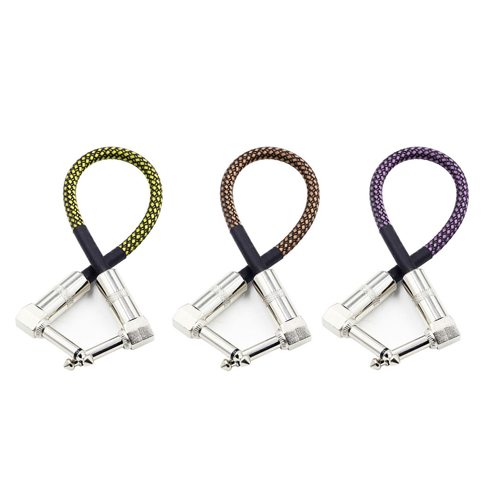 Guitar Patch Cables Right Angle 15CM 1/4 Instrument for Effect Pedals Guitar Patch Cables Right Angle 15CM 1/4 Instrument for Effect Pedals