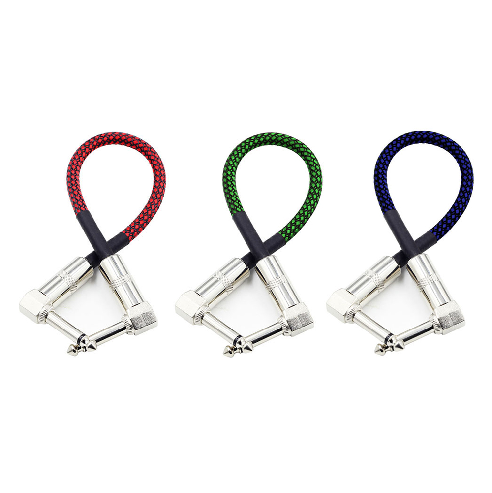 Guitar Patch Cables Right Angle 15CM 1/4 Instrument for Effect Pedals Guitar Patch Cables Right Angle 15CM 1/4 Instrument for Effect Pedals