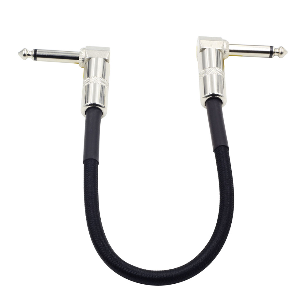 Guitar Patch Cables Right Angle 15cm Instrument for Effect Pedals 3-PACK Guitar Patch Cables Right Angle 15cm Instrument for Effect Pedals 3-PACK