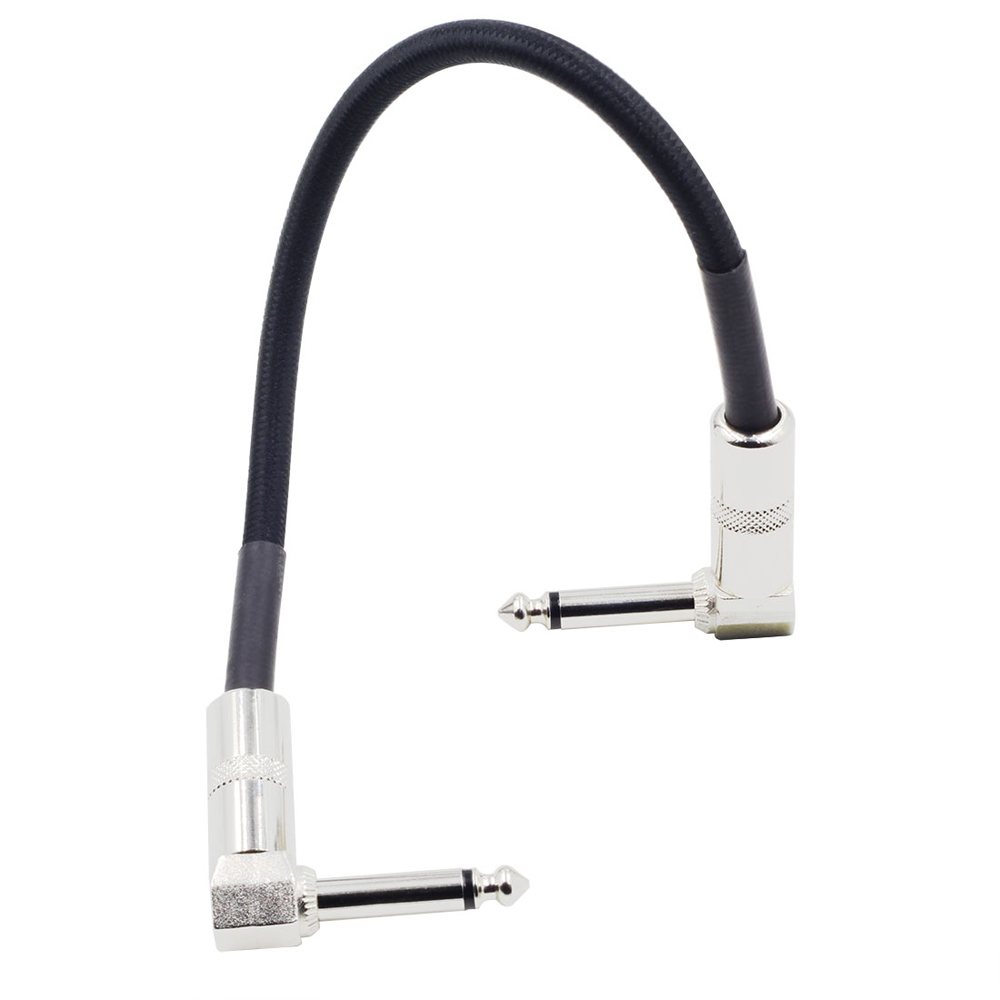 Guitar Patch Cables Right Angle 15cm Instrument for Effect Pedals 3-PACK Guitar Patch Cables Right Angle 15cm Instrument for Effect Pedals 3-PACK