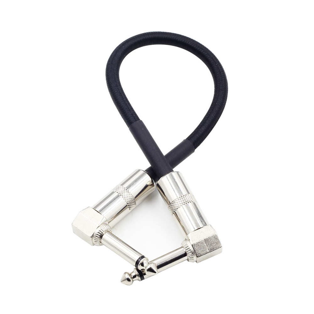 Guitar Patch Cables Right Angle 15cm Instrument for Effect Pedals 3-PACK Guitar Patch Cables Right Angle 15cm Instrument for Effect Pedals 3-PACK