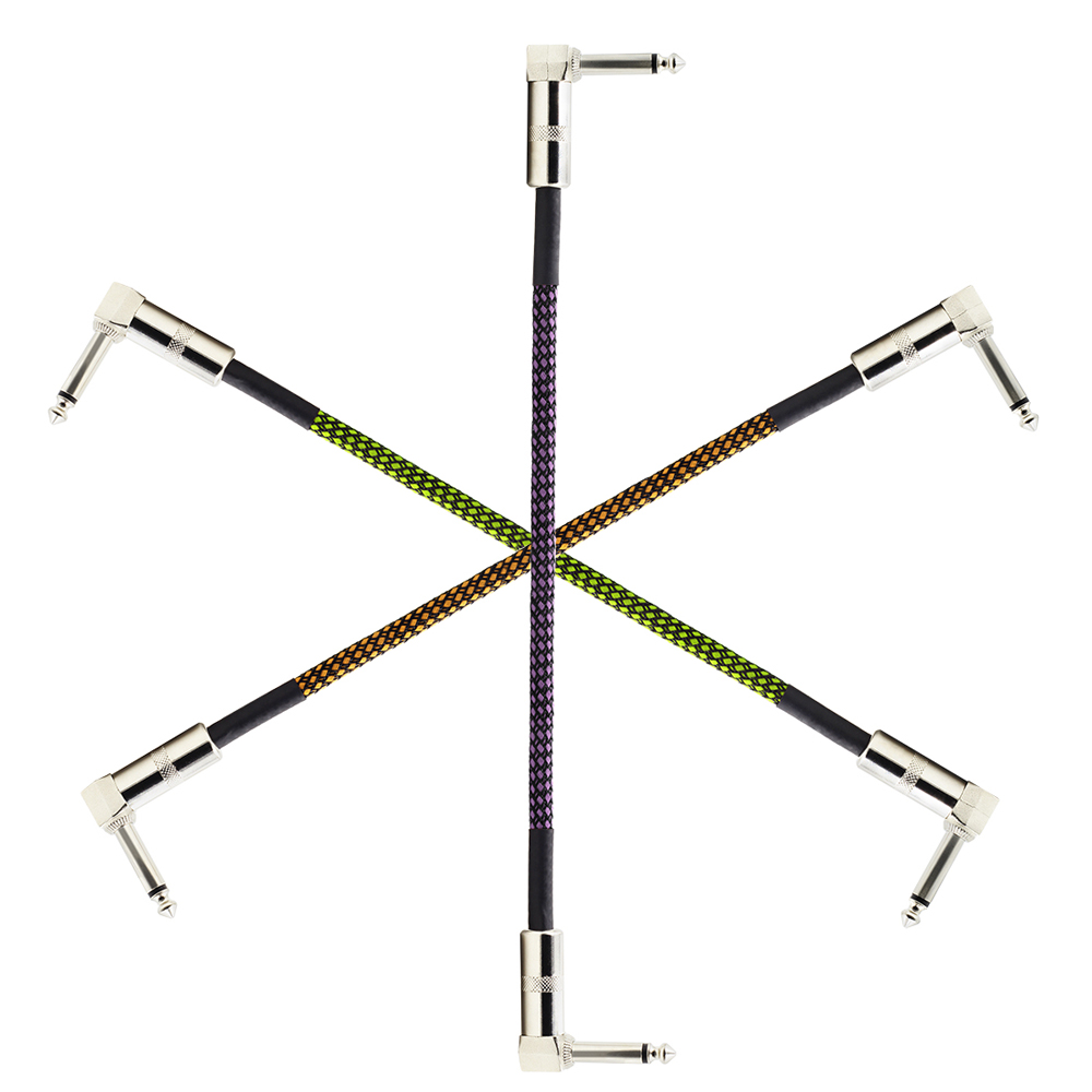 Guitar Patch Cables Right Angle 30CM Instrument for Effect Pedals 6PCS Guitar Patch Cables Right Angle 30CM Instrument for Effect Pedals 6PCS