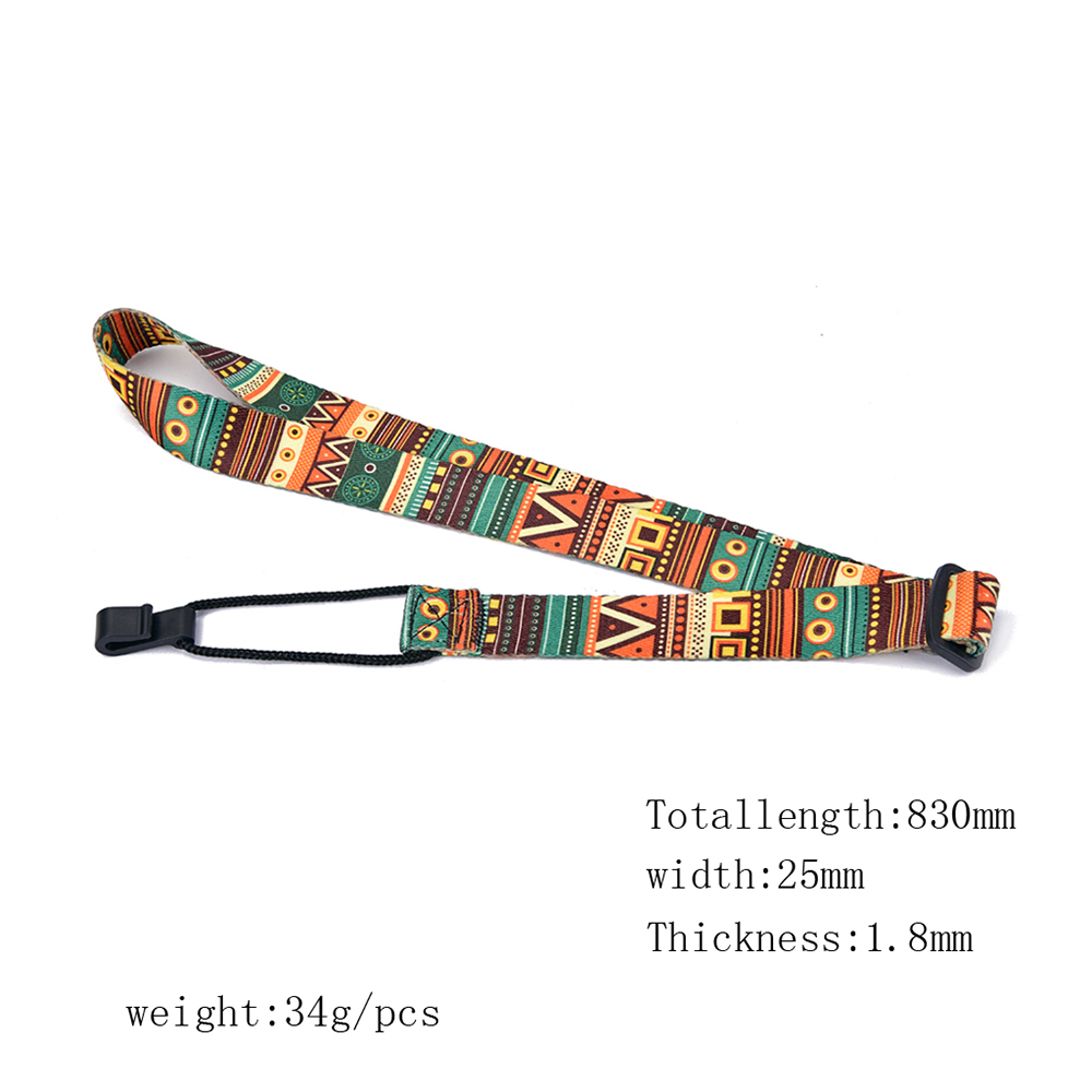 Nylon Colorful Vivid Printing Style Ukulele Strap Sling With Hook