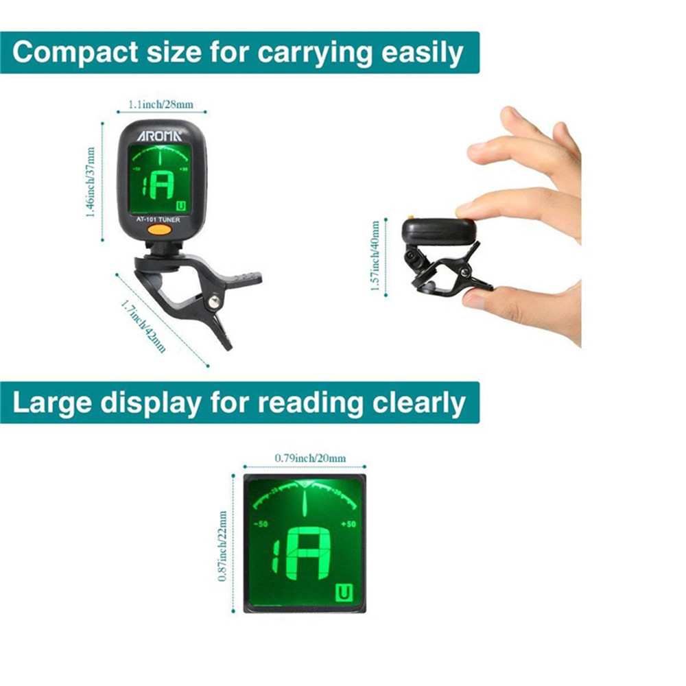 LED Tuner Clip-on Chromatic Electronic Guitar Ukulele Violin Digital Bass Tuner LED Tuner Clip-on Chromatic Electronic Guitar Ukulele Violin Digital Bass Tuner