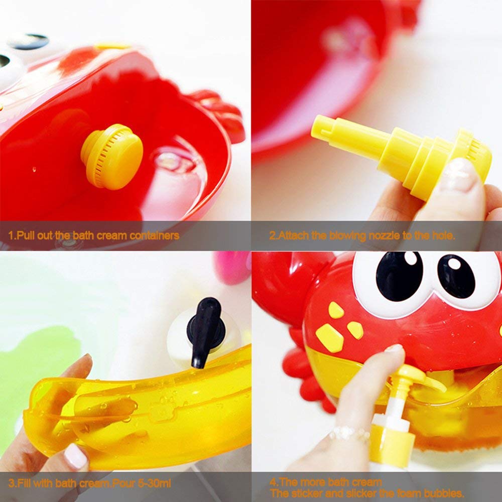 Crab Bubble Machine Music Maker Shower Fun Toy