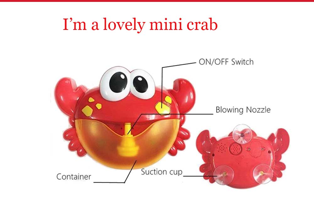 Cute Crab Bubble Machine Children Bathing Toy