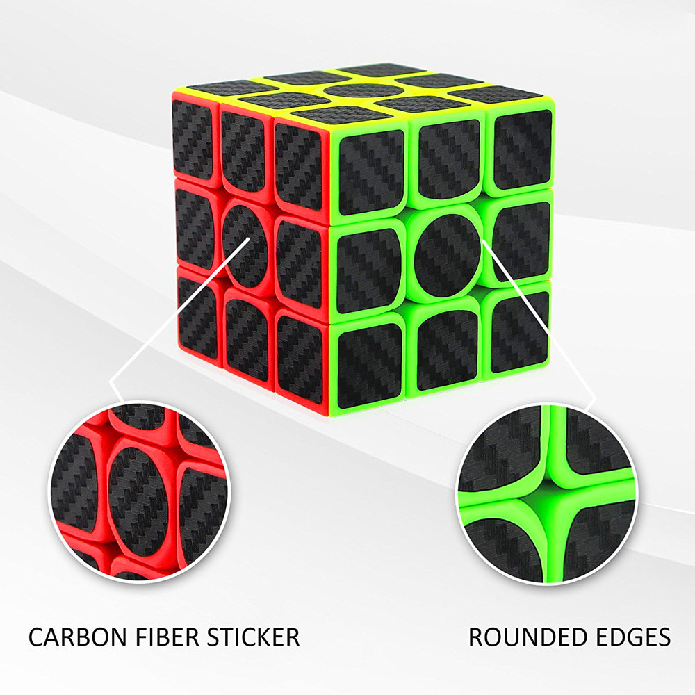 Children Educational Toy Black Carbon Fiber Three Order Magic Cube Children Educational Toy Black Carbon Fiber Three Order Magic Cube