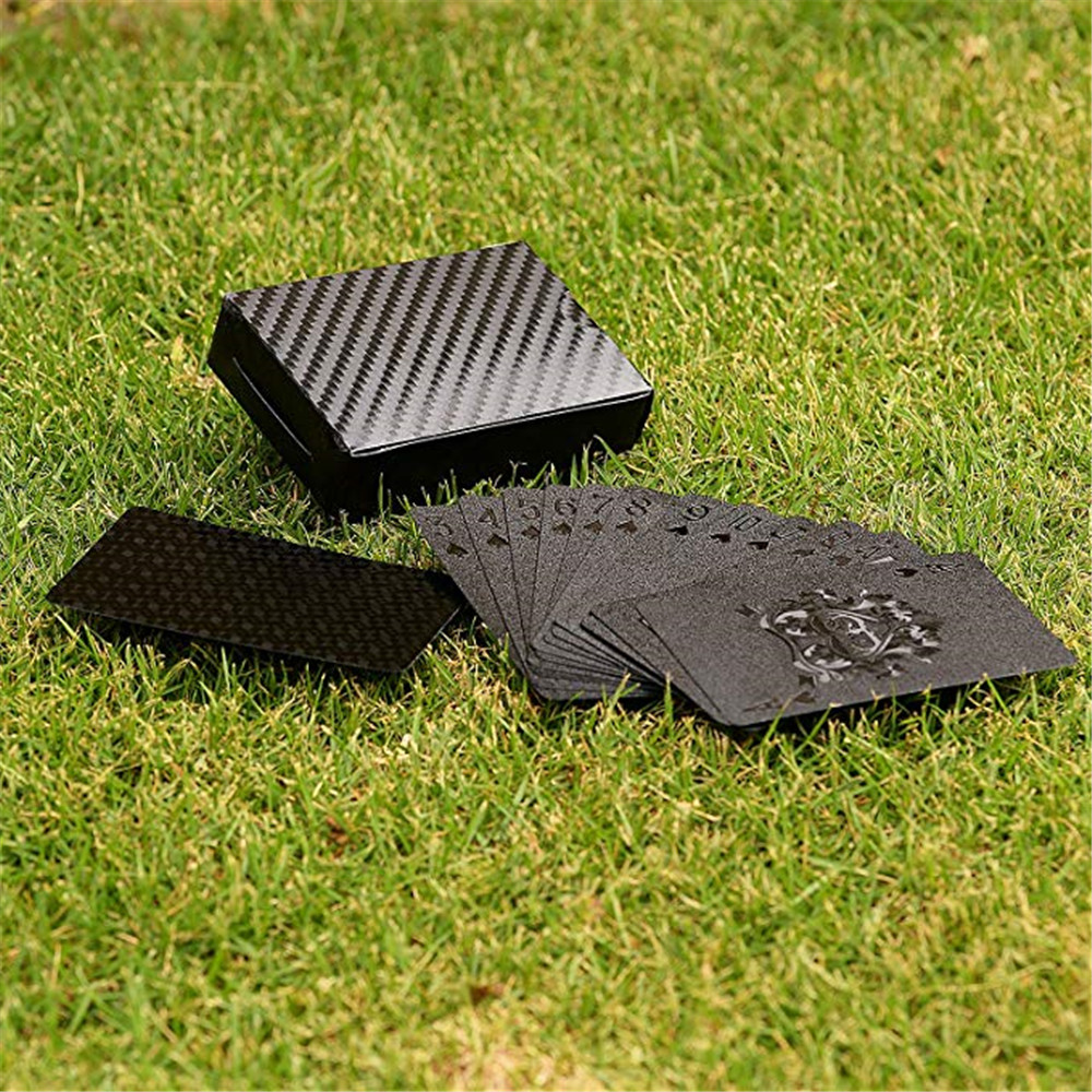 54PCS Durable Waterproof Black Gold Foil Poker Playing Card Deck Gift Board Game 54PCS Durable Waterproof Black Gold Foil Poker Playing Card Deck Gift Board Game