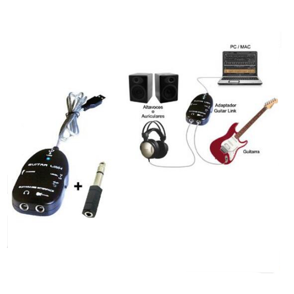 Guitar To USB Interface Link Cable