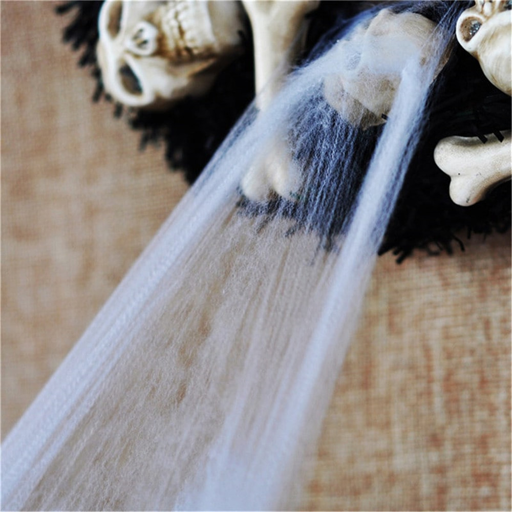 Creative Halloween Spider Decorations Stretchable Cotton Cob Webs Creative Halloween Spider Decorations Stretchable Cotton Cob Webs